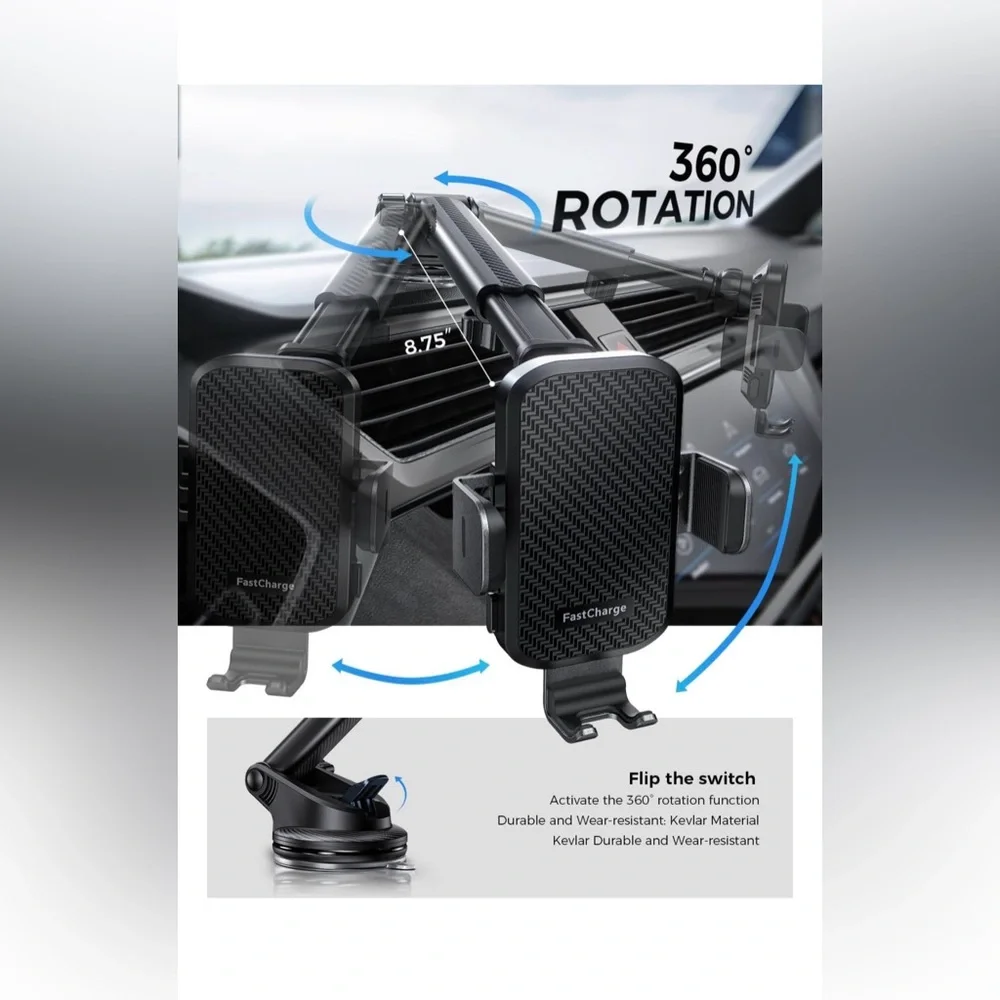 Wireless Car Charger Mount - NEW